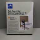 Medline Bed Assist Bar with Storage Pocket, Height Adjustable Bed Rail for Elderly Adults, Assistance for Getting In and Out of Bed at Home