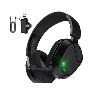 Wireless Gaming Headset for Xbox Series X/S, Xbox One, PS5, PC, Mac, Bluetooth 6.0 Gaming Headphones with Flip-to-Mute Noise-Canceling Mic, Foldable, 3D Surround Sound, 45H Battery - Black