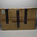 Tall Beach Chairs for Adults, 17" High Backpack Beach Chair with Wooden Armrests, 5 Positions Reclining Heavy Duty Chair with Large Cooler Pouch, Support to 350LBS Striped Blue,1pack