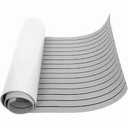 FOCEAN Boat Flooring EVA Foam Boat Decking Faux Teak Marine Flooring Boat Mat Boat Carpet Sheet for Motorboat RV Yacht Kayak Surfboard, 94.5"x 47.2"/35.4"/23.6"/15.7", White Lines 