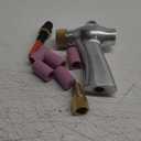 Sand Blaster Gun, Sandblasting Sandblaster Gun Kit for Sandblast Blast Cabinet with 5Pcs Ceramic Nozzles (silvery)