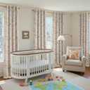 Jinchan Nursery Curtains 95% Blackout 90 Inch Long, Pink Floral Curtains for Girls Room, Farmhouse Country Drapes for Living Room, Room Darkening Window Treatments Grommet Top Set 2 Panels