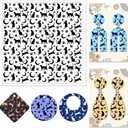 CHGCRAFT Cat Polymer Clay Texture Sheets Moon Stars Texture Stamp Sheets Silicone Texture Stamp Clay Texture Mat Texture Sheets for Polymer Clay Jewelry and Clay Earrings Tools