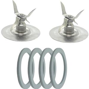2 Pack of Blender Replacement Parts Blender Ice Crusher Blade with 4 Rubber O Ring Sealing Ring Gasket for Oster Osterizer