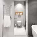 Full Length Wall Mirror Tiles, 14'' x 12'' x 4PCS, Frameless Full Body Mirror Tiles for Bedroom, shatterproof Non Glass Mirrors Wall Mounted for Home Gym, On The Door