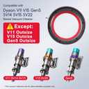 Upgraded Bin Sealing Ring Compatible with Dyson V11 V15 Gen5 SV14 SV15 SV22 Vacuum Cleaner Canister Replacement Parts with T8 Screwdriver