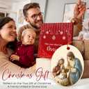 2 x Nativity Ornaments for Christmas Tree - Jesus Christmas Ornaments - Ceramic Ornament Nativity Scene - Holy Family Christian - Decorations Religious Gifts (Nativity)