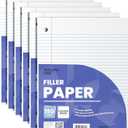 Loose Leaf Paper College Ruled Notebook Paper College Ruled Lined Paper Writing Paper Filler 10.5 x 8 900 Sheets 150 Sheets Per Pack 60 gsm (6 Pack)