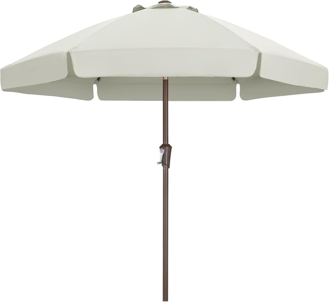 ABCCANOPY 7.5ft Patio Umbrella, Outdoor Table Umbrella with Push Button Tilt and Crank, Market Umbrella for Patio Pool Garden Deck (Light Beige)