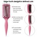 Curly Hair Brush Candybrush Curl Defining Brush for Detangling Shaping and Defining Curls for Women, Men, Wet & Dry Hair (Pink)
