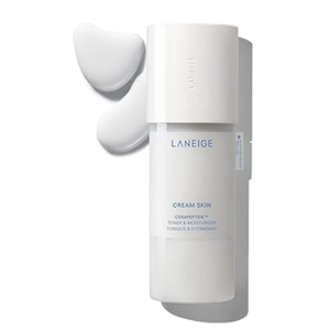 LANEIGE Cream Skin Toner & Moisturizer: Lightweight Refillable Korean Milky Toner with Ceramide & Peptide for Hydration, Firming, & Barrier Support