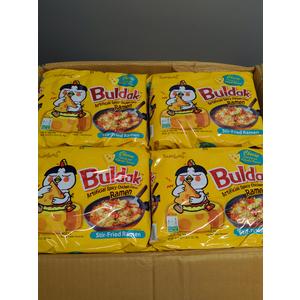 Samyang Buldak Spicy Ramen, Hot Chicken Ramen, Korean Stir-Fried Instant Noodle, Cheese, 8 Bag with 5 Pack