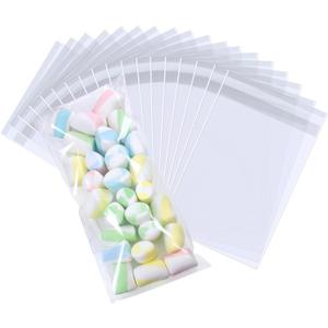 PigPotParty Cookie Bags 4''x 9", 200 Pcs Self Sealing Cellophane Treat Bags, Small Clear Plastic Goodie Bag for Gift, Snack, Party Favor, Candy
