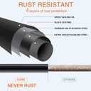 Fire Pit Poker, 46 Inch Extra Long Outdoor Fire Poker for Fireplace, Fire Pit, Campfire, Wood Stove and Indoor Use, Heavy Duty Wrought Steel Campfire Poker Tool, Rust-Resistant Black Finish