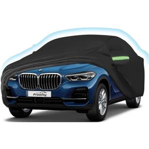 Proadsy 2025 Upgrade Car Cover for BMW X5 2007-2025, 6 Layers Waterproof All Weather for Automobiles, Windproof Snowproof Rain Hail Sun UV Protection Full Outdoor Indoor Exterior Car Covers, Black