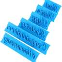 Handwriting Letter Cake Fondant Stencil Template Plastic Cake Embosser Decorating Printing 3 Set