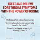 Betadine Sore Throat Relief Gargle, 8 Oz, Fast Acting Antiseptic with Povidone-Iodine 0.5%, Sore Throat Medicine, Mint Flavor