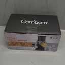 Cambom Rotary Cheese Grater Hand Crank Cheese Shredder for Fresh Cheese, Vegetable, Nuts, Non-slip Suction Base, Three Blades, Black