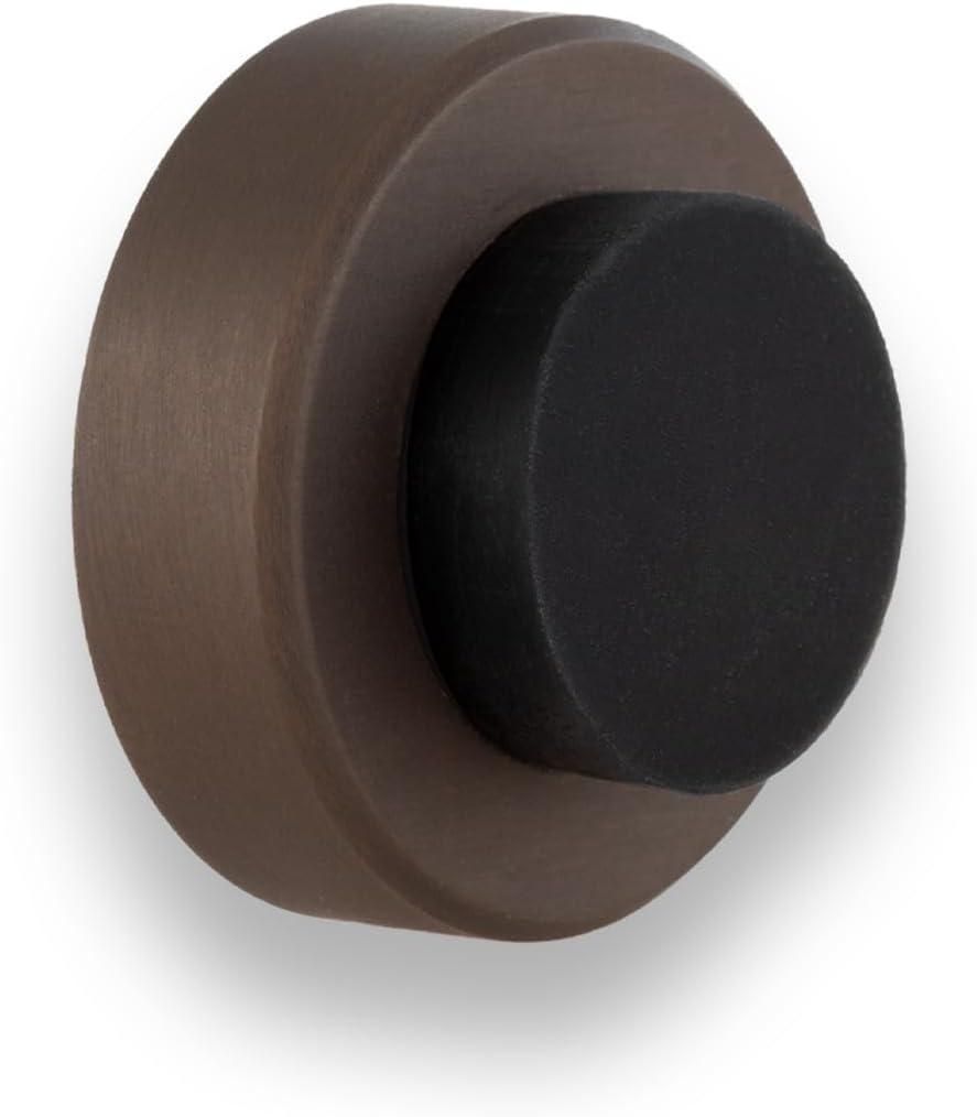 EVI Herrajes | Adhesive Door Stop | Wall Mounting Doorstop | 1,37x0,7" | Rustic Finish Brass | Anti Shock Door Handles | Design and Functionality | I-254/35-RU