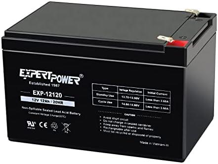 ExpertPower 12 Volt 12 Ah Rechargeable Battery with F2 Terminals || EXP12120