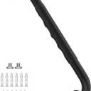 24 Inch Shower Grab Bar w/Anti Slip Rubber Grip, Munzong Black Stainless Steel Bathroom Grab Bar, Bathroom Balance Bar, Safety Handrail Support, Handicap Injury Elderly Senior Assist Bath Handle