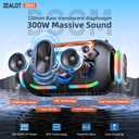 ZEALOT Upgrade 350W Max Loud Wireless Outdoor Bluetooth Speaker, OTG, Custom Sound APP, Dual Pairing, XBass, 48000mAh, Outdoor Waterproof Speaker for Beach, Live Stream, Travel and Party