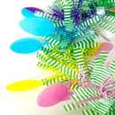 66Ft Easter Garland Decorations Thick Colorful Egg Tinsel Twist Garland with Confetti Spring Pastel Hanging Tinsel Decor for Tree Baskets Fireplace Mantel Eatser Party Parade Floats Ornaments
