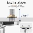 KES 4" All Metal RV Shower Faucet Single Lever with Anti-Scald Pressure-Balance Valve, No Leak One-Piece Body Camper Shower Faucet Valve Replacement for Camper Van, Travel Trailer, Motorhome, Chrome