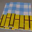 3 Pcs Yellow Brick Runner Tablecloth 54 x 108 Inch Brick Wall Backdrop Waterproof Rectangle Disposable Cover, Princess Decorations Party Supplies for Halloween Cosplay Party (Blue)