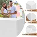 HolidayIdeas Fitted Table Covers - 96 x 30 Inch - 2 Pack Rectangle Tablecloths for 8 Foot Tables, Versatile Polyester Fabric Tablecloth for Parties, Holiday Dinner, Trade Show (White)