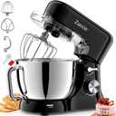 Stand Mixer, Zuccie 4.8QT Kitchen Electric Stand Mixer, 380W Motor Power Food Mixer, 8+P-Speed Dough Mixer with Dough Hook, Wire Whip & Beater, Black