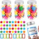 Roowest Star Reward Jar for Kid 3 Pcs Coin Jars for Behavior Tokens 200 Pcs Stars 8 Pcs Name Tags Classroom Reward System for Kids Back to School Incentive Good Behavior Training