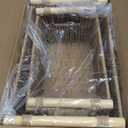 Woven Decorative Baskets Bohemian Style Set of 2 Picnic Basket with Wood Handles Rectangle Storage Baskets for Shelves Towel Bathroom