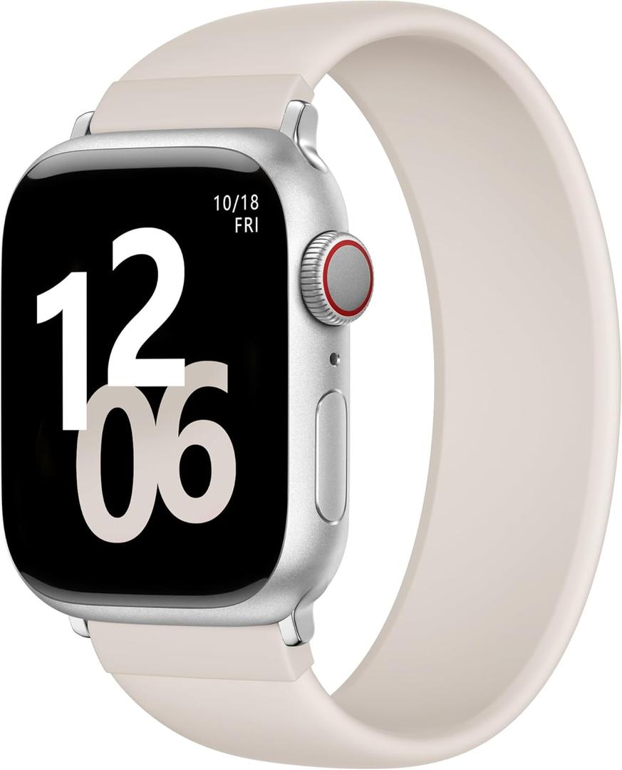 Zedoli Sport Solo Loop Band Compatible with Apple Watch Bands 40mm 42mm 41mm 38mm 44mm 45mm 46mm 49mm Women Men, Stretchy Soft Silicone Elastic Strap for iWatch Series 11 10 9 8 7 6 5 4 3 2 1 SE Ultra