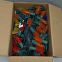 Minetom C9 Christmas String Lights, 100 Ft Multicolor C9 Outdoor Christmas Lights with 100 Strawberry Led Bulbs, Connectable UL Certified for Outdoor Indoor Roofline Holiday Backyard Xmas Decor