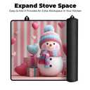 Heat-Resistant Stove Top Cover with Anti-Slip Rubber Coating – Electric Stove Protector, Scratch-Resistant, Expands Counter Space (Love Snowman, 28.5"L x 20.5"W)