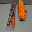 Professional 2-in-1 Squeegee Window Squeegee with 51 inch Long Handle Chenille Window Eraser for Home, High-Rise Windows, Car Windshield, Mirror