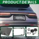 2 Pcs Clear License Plate Covers and Frames,Transparent License Plate Holders with Screws & Caps,Rust-Proof Auto Licenses Plates Protector Shields for Standard US Plates