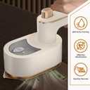 Mini Travel Steam Iron for Clothes with Dual Voltage, Portable Lightweight Handheld Steamer, Quick Heat Up, Non-Stick Soleplate, High Speed Steams,Ideal for Home, Dorm and Sewing, Beige