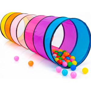 NUBUNI XXL Tunnel for Kids 98 in. | Tunnel Tent for Toddlers | 4X Play Tunnels for Children | Colorful Pop Up Crawl Tunnel | Collapsible Gift for Boy and Girl Indoor and Outdoor Game