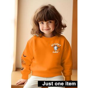 Halloween Mama and Mini Matching Outfits - Spooky Graphic Crewneck Pullover Sweatshirt Halloween Mom Gift Baby Clothes (Small, Beige)