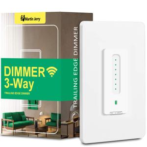 3 Way Smart Dimmer Switch by Martin Jerry | Touch Trailing Edge 4 Way Smart Dimmer Switch, SmartLife App, Compatible with Alexa as WiFi Light Switch Dimmer, Works with Google Home