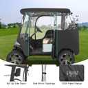 10L0L 2 Passenger Golf Cart Enclosure fit Yamaha G14 G16 G22 G29 Drive/Drive 2, 600D Heavy Duty Yamaha Rain Cover with Clear PVC Windshield, Side Mirror Openings, Waterproof/UV Block Oxford Cloth