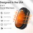 AI Hand Warmers Rechargeable 2 Pack, AI Smart Chips Electric Hand Warmers, 20Hrs Long Safe Heat, Portable Pocket Heater, Gifts for Christmas, Outdoor, Hunting, Golf, Camping Accessories