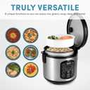 AROMA Professional Digital Rice Cooker, Multicooker, 4-Cup (Uncooked) / 8-Cup (Cooked), Steamer, Slow Cooker, Oatmeal Cooker, STS, Auto Keep Warm, 2 Qt, Stainless Steel Exterior, ARC-954SBD
