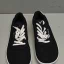 WHITIN Men's Wide Barefoot Shoes | Stylish Canvas Minimalist Sneakers | Zero Drop Sole, Size 44