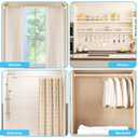 Tension Curtain Rod 30 To 49 Inch White Tension Rods Adjustable Spring Loaded Curtain Rods 7/8" No Drilling Tension Rods For Windows Bedroom Closet Doorway Door
