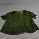 Unixseque Womens Summer Tops V Neck Short Sleeve Blouses Casual Button Down Shirts Floral Boho Clothing Trendy 2025 L