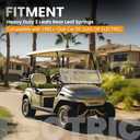 ECOTRIC 3 Leafs Rear Leaf Springs Compatible with 1981+ Club Car DS Golf Cart Heavy Duty with Bushings and Sleeves PAIR
