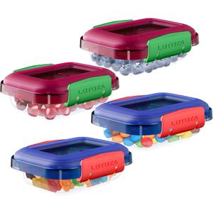 2 x 5oz Small Food Storage Containers with Lids Plastic LeakProof for Snack Puree Salad Dressing Kids Mini Bento Box 4 SETS Dishwasher Safe BPA Free